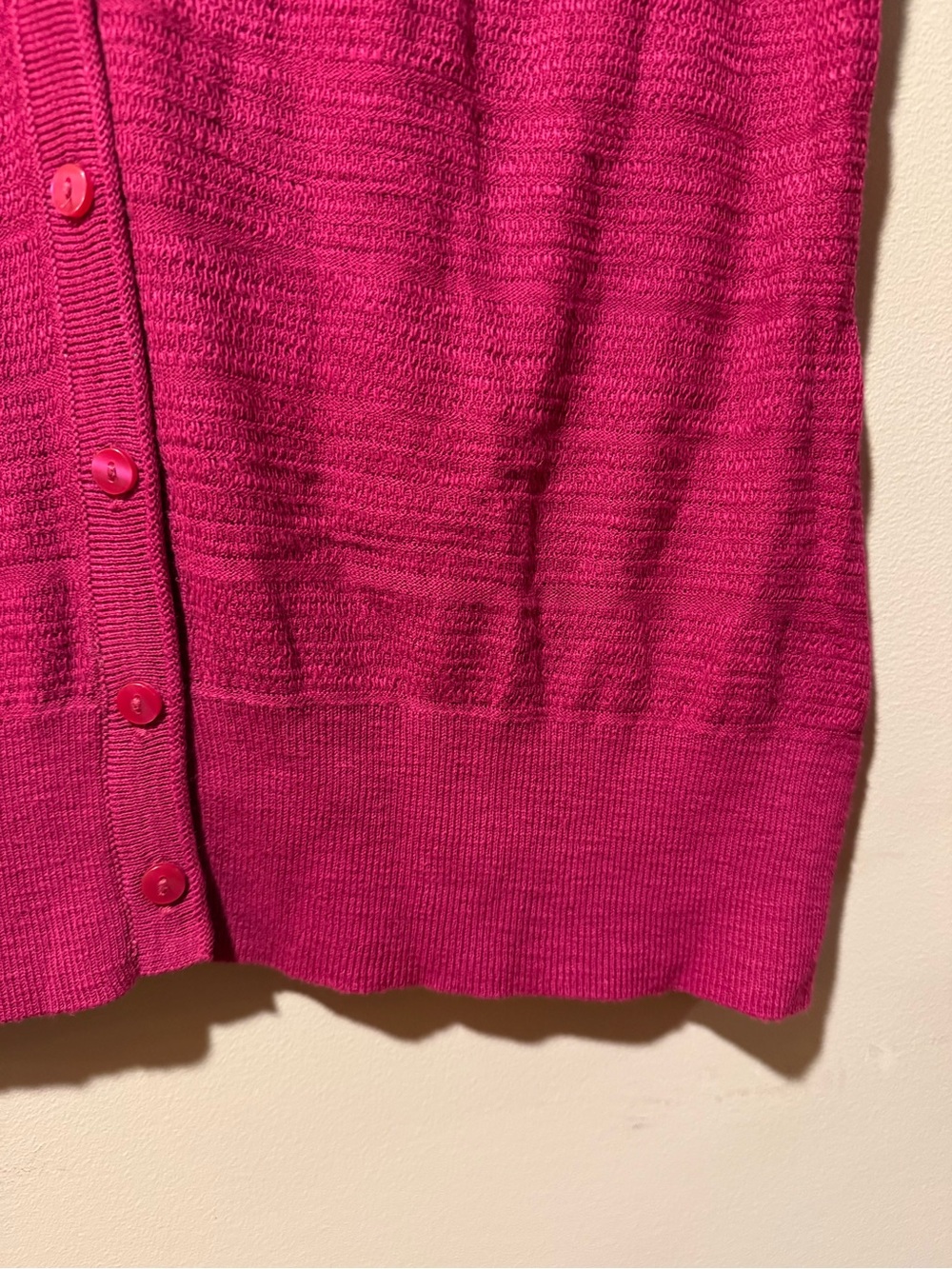 Ricki’s Raspberry Red Textured Knit Lightweight Cardigan - Picture 6 of 12